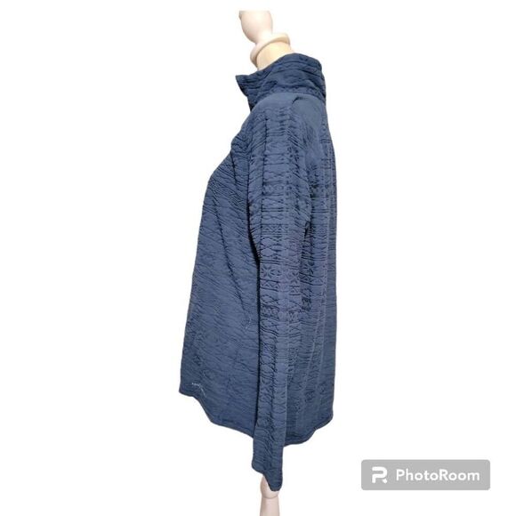 Eddie Bauer Women’s Fleece Aztec Blue Pattern Sweater1/4 Zip Size XL - Picture 4 of 6